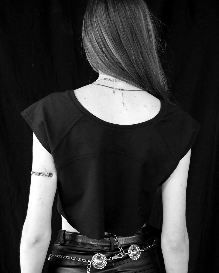 The Off-Duty, back view, worn